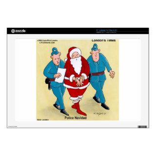 Police Navidad Santa's Been Very Bad Laptop Skins