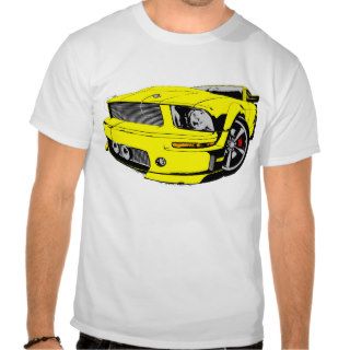 Yellow Custom Ford Mustang T Shirt