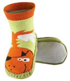 Baby Hausschuhe / Socken mit Leder Sohle   verschiedene Motive Bekleidung