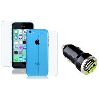 BasAcc Dual Anti glare LCD Protector/ Car Charger for Apple iPhone 5C BasAcc Cases & Holders