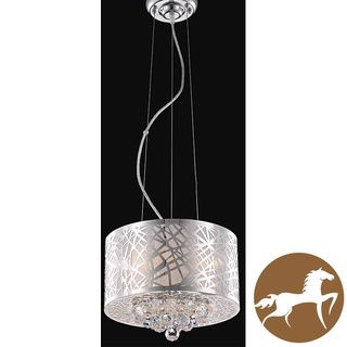 Christopher Knight Home Chrome Classic Three Light Crystal Drop Chandelier Christopher Knight Home Chandeliers & Pendants