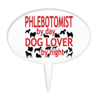 Phlebotomist Dog Lover Cake Toppers
