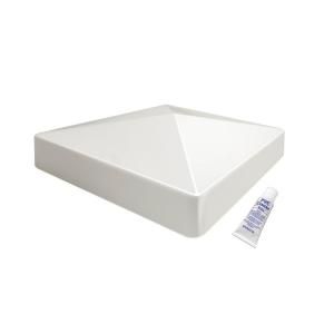 YardSmart 4 in. x 4 in. Vinyl Pyramid Post Top with Glue 73012417