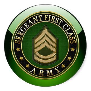[500] Sergeant First Class (SFC) Round Sticker