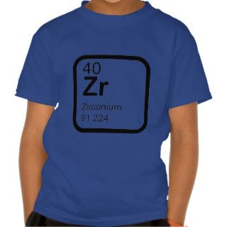 Zirconium   Periodic Table science design Tshirt