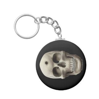 Skull with Bullet Hole Key Chains