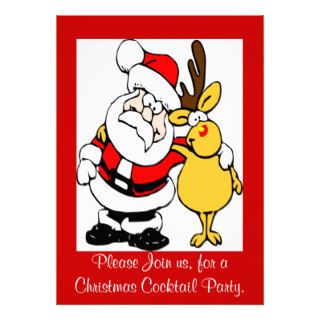 Santa & Rudolph Christmas Party Invitation