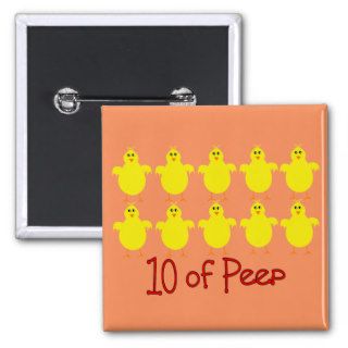Respiratory Therapy Gifts "10 of PEEP"  Funny Pinback Buttons