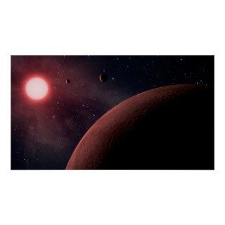 Dwarf Star Alien Planets Space Art Posters