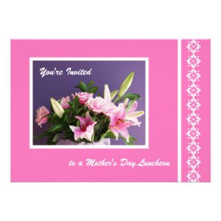 Mother's Day Party Invitation    Bouquet for Mom