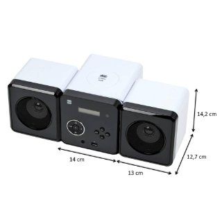 Dual ML 11 Stereoanlage (/CD Player, USB, PLL FM Radio, Stationsspeicher, 3,5mm Kopfhöreranschluss, Sleep /Snooze /Alarmfunktion, Fernbedienung) schwarz/weiß Heimkino, TV & Video