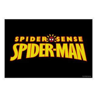 Spider Man Logo in Yellow Print