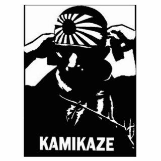 Kamikaze Black and White Japanese Pilot Photo Sculpture