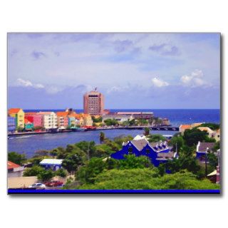 Pundaside of Willemstad Curacao on Postcard