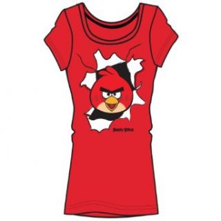 Angry Birds   Crushing Red Bird Girls t shirt   Rot   Größe 176 Bekleidung