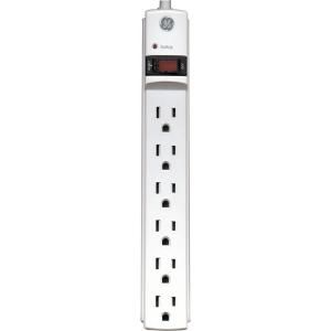 GE 6 Outlet Surge Protector   White 14707