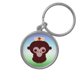 Nurse Monkey Keychains