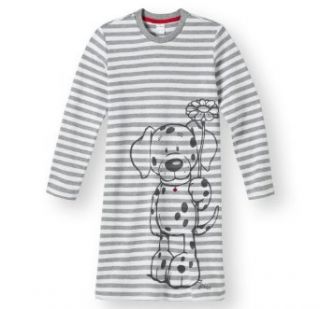 SCHIESSER, Mädchen Schlafanzug, Nachthemd, NICI Cats & Dogs, grau mel., 139814, Größe176 Bekleidung