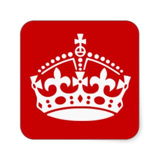 Keep calm stickers with crown icon