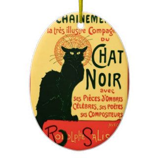Vintage Cat Art, Le Chat Noir Ornament