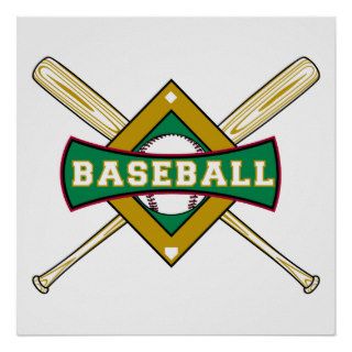 baseball diamond logo print
