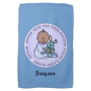 Personalized Burp Bibs for Baby Boys Hand Towels