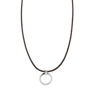 Fossil Jewelry Damen Halskette mit Anhänger Edelstahl braun JF00471040 Schmuck