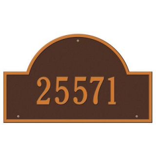 Whitehall Products Arch Antique Copper Marker Estate Wall One Line Address Plaque 1001AC