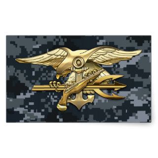 US Navy SEALs Badge Rectangular Stickers