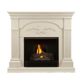 Southern Enterprises Sicilian Harvest 45 in. Gel Fuel Fireplace in Ivory 2948140