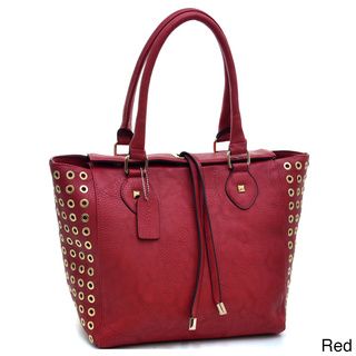 Dasein Goldtone Punchout Accent Tote Bag Dasein Tote Bags