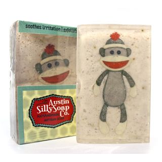 Goat Milk Oatmeal Soap  Sock Monkey & Mustache by Austin Silly Soap Pack of 3 Soap & Lotions