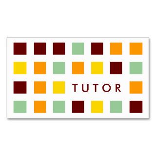 TUTOR (mod squares) Business Cards