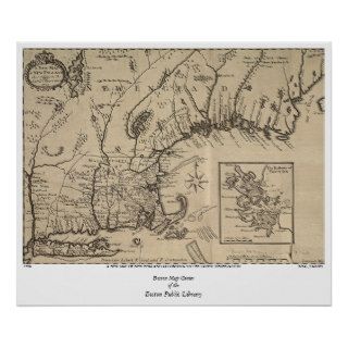 A New Map of New England According to the Latest O Poster