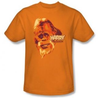 Harry and the Hendersons Bigfoot BIG GUY Short Sleeve Adult Tee ORANGE T Shirt Movie And Tv Fan T Shirts Clothing