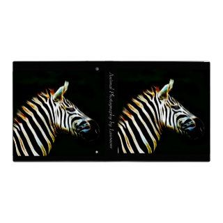 Zebra with black and white stripes in Africa Vinyl Binder