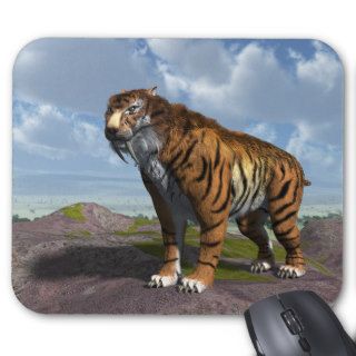 Saber Tooth Tiger Mouse Pad