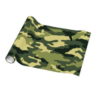 Green camouflage  Wrapping Paper