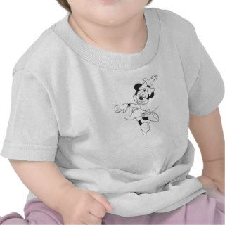 Mickey & Friends Minnie Dancing (black and white) T shirts
