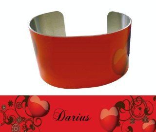 Personalized cuff bracelet with text Darius (first name/surname/nickname) Sports & Outdoors