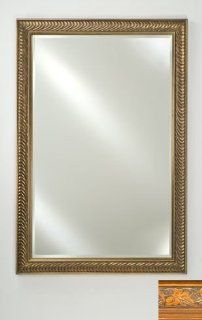 Signature Surface Mount Plain Mirror Finish Parliament Honey Beveled, Size 36" H x 24" W   Wall Mounted Mirrors