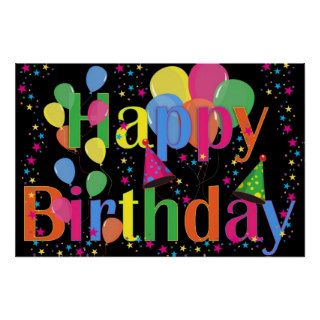 Colorful HAPPY BIRTHDAY POSTER