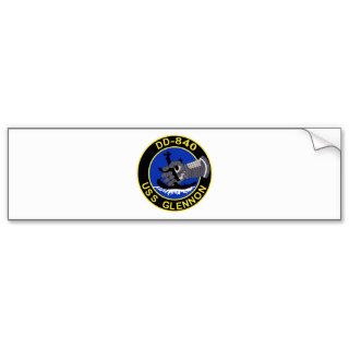 DD 840 USS GLENNON Destroyer Ship Military Patches Bumper Stickers
