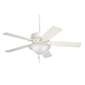 Illumine 50 in. Appliance White Housing Ceiling Fan with Appliance White/Bleached Oak Blades CLI ONF170WW