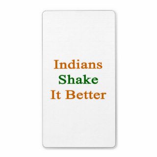 Indians Shake It Better Personalized Shipping Labels