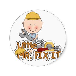 Little Mr. Fix It   Wrench Tshirts and Gifts Stickers