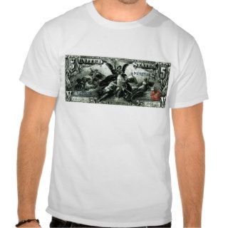 1896 US Five Dollar silver Certificate Shirts