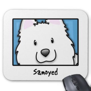 Cartoon Square Samoyed Mousepads