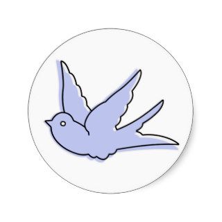 Flying Blue Bird Stickers