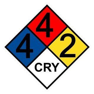 NFPA 704 4 4 2 Cry Sign NFPA PRINTED 442CRY NFPA Diamonds  Message Boards 